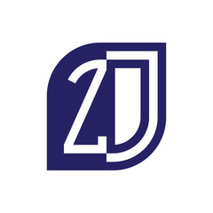 ZO initial letter emblem logo negative space