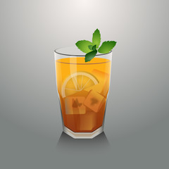 cold tea with ice