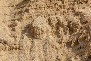 Sand texture after rain