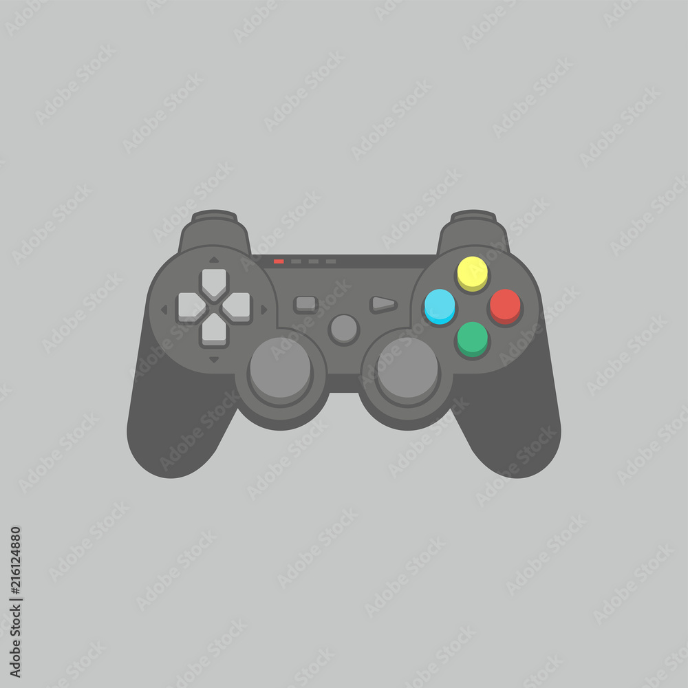 Wall mural video game joystick icon. flat style. isolated on white background