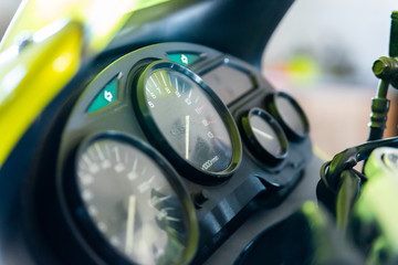 Speedometer and tachometer of a motorcycle