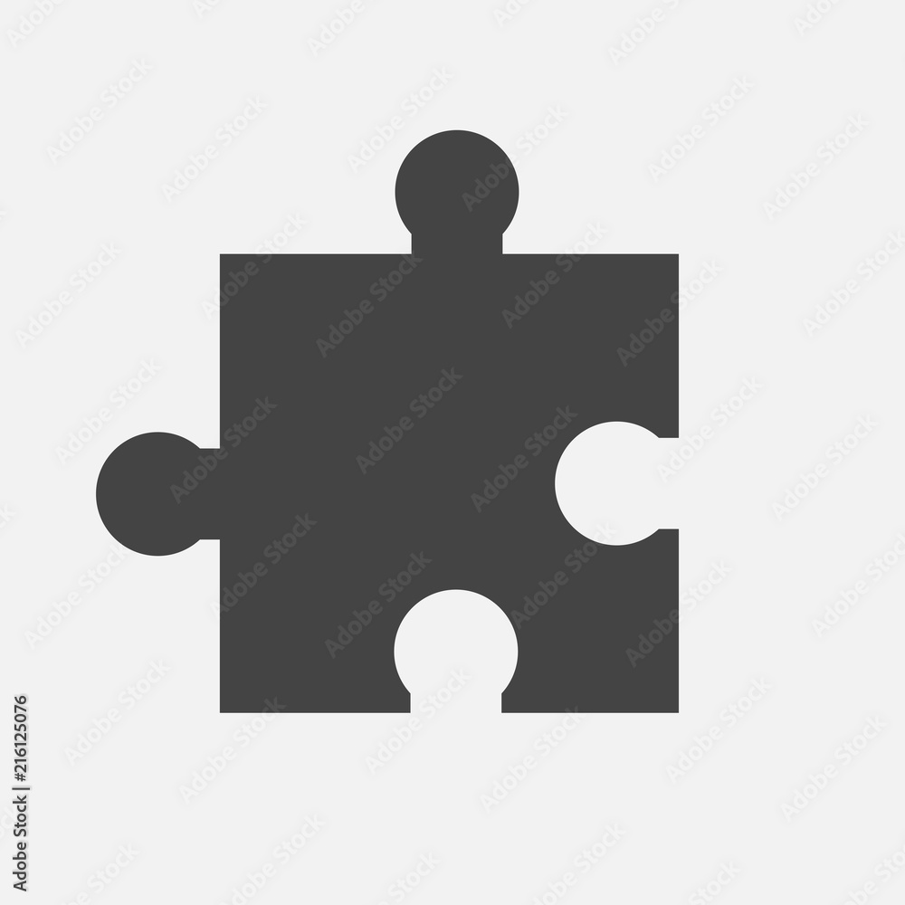 Poster vector puzzle icon. layers grouped for easy editing illustration. for your design.
