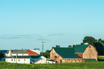 Country Farm Blue Sky