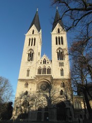Fototapeta premium Halberstadt - Blick auf Dom und Martinikirche im Winter