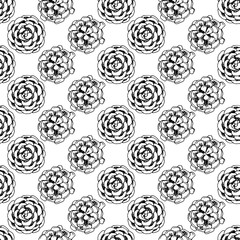 Simple seamless vector pattern with cones.