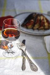 eggplant dinner wine