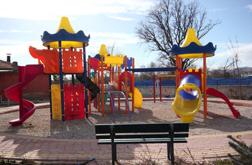 Colorful playground in the park