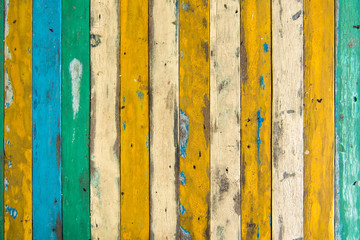 Vintage colorful wood grunge wood texture background.