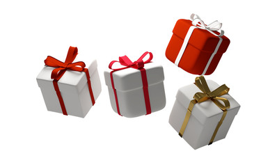 gifts boxes 3d-illustration