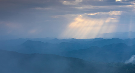 Phu-Ruea, Landscape sea of mist on the mountain in Loei province  Thailand.