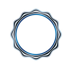Victorian art vector circular frame with blank copy space created using curvy ornate. Heraldic template illustration.