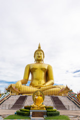 Big Golden Buddha statue at Wat Muang Temple  angthong province