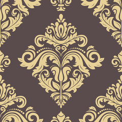 Orient vector classic pattern. Seamless abstract background with vintage elements. Golden background. Ornament for wallpaper and packaging