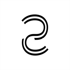 zz, czc, z, zcc initials line art geometric company logo