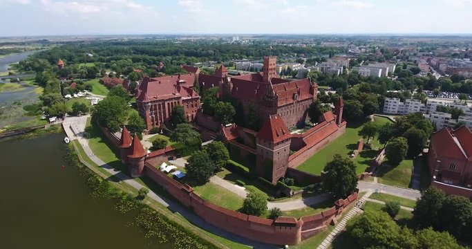 Teutonic Order Castle In Malbork. Aerial View