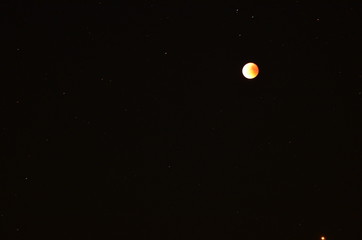 Sternenhimmel bei Blutmond 2018 in Queidersbach