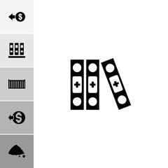 Collection of 6 pile filled icons