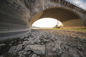Elbe, Niedrigwasser, Sommer