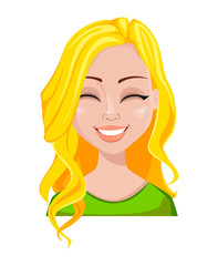 Face expressions of student woman