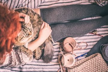 Woman crafts