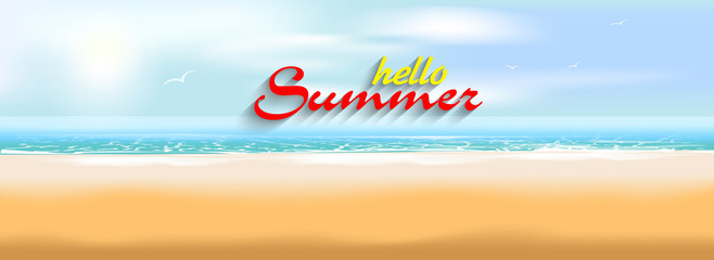 Background for summer vacation.Summer beach background.