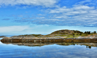 Beautiful landscape on the coast of famous Atlantic Ocean Road -  Atlanterhavsveien , More og Romsdal county, Norway.