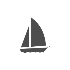 Sailboat vector icon