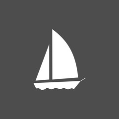 Sailboat vector icon