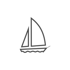Sailboat vector icon