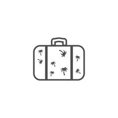 Luggage suitcase vector icon