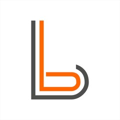 b, bb, bL initials line art geometric company logo