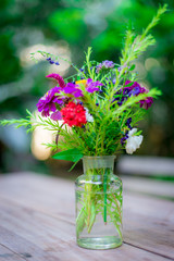 flower vase in garden