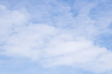 Blue color sky with white cloud background