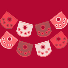 Seamless background with satin stitch embroidery. Traditional ornament. Rustic pattern. Textile rapport.