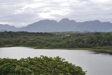 Fototapeta na wymiar Lagoon of Caraís photographed in Guarapari, Espírito Santo - Southeast of Brazil. Atlantic Forest Biome. Picture made in 2007.