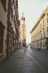 Fototapeta na wymiar Street view of Krakow