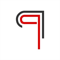 Obraz premium q, qq, qr initials line art geometric company logo