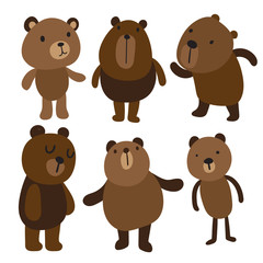bear character vector design