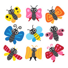 butterfly character collection design