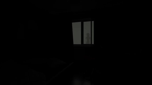 Light Shine Dark Room Alien Abduction Loop Animated Background