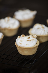 lemon tart and meringue