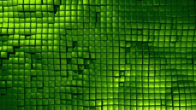Cubic Dynamic Movement Undulate Green Animated Background