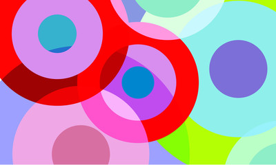 Circles Abstract Composition Retro
