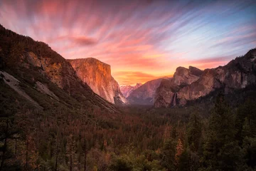 Fotobehang Sunset - Yosemite National Park © burnphotography