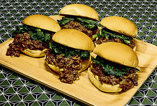 Savory sandwiches with broccoli rabe