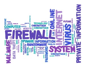 Obraz premium Firewall computer safety