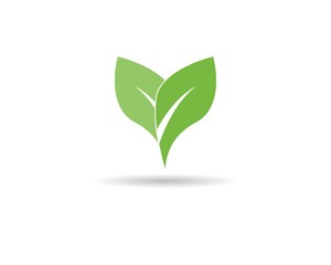 green leaf ecology nature element vector icon
