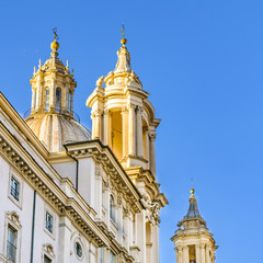 Fototapeta na wymiar Santagnese Church Exterior, Piazza Nabona, Rome, Italy