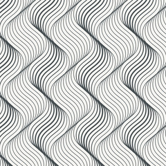 vector pattern with geometric waves. Endless stylish texture. Ripple monochrome background. Graphic clean for fabric, wallpaper, paint background. Pattern is on swatches panel.