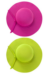 Beautiful summer woman hat isolated on white background